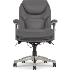 Ergonomic Chairs*Serta Claremont Ergonomic Faux Leather Swivel Executive Chair with Back in Motion Technology, (44186A) Gray