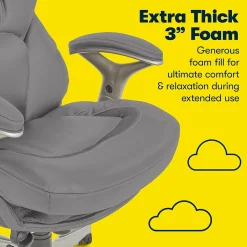 Ergonomic Chairs*Serta Claremont Ergonomic Faux Leather Swivel Executive Chair with Back in Motion Technology, (44186A) Gray