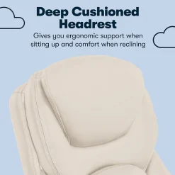 Ergonomic Chairs*Serta Claremont Ergonomic Faux Leather Swivel Executive Chair with Back in Motion Technology, (44186C) Ivory