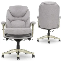 Office Chairs*Serta Claremont Ergonomic Fabric Swivel Executive Chair with Back in Motion Technology, (44186D) Light Gray