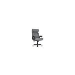 Office Chairs*Serta Comfort Big & Tall Ergonomic Bonded Leather Swivel Executive Chair, Gray (CHR10131C)