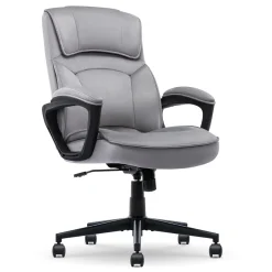 Office Chairs*Serta Comfort Classic Ergonomic Velvet Fabric Swivel Executive Chair, Gray (CCHR10005A)
