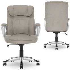 Office Chairs*Serta Cyrus Ergonomic Fabric Swivel Executive Chair, Glacial Gray (47910)