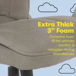 Office Chairs*Serta Cyrus Ergonomic Fabric Swivel Executive Chair, Glacial Gray (47910)