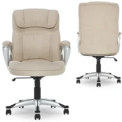 Office Chairs*Serta Cyrus Ergonomic Fabric Swivel Executive Chair, Fawn Tan (47911)