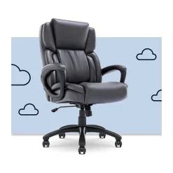 Ergonomic Chairs*Serta Garret Ergonomic Bonded Leather Swivel Executive Chair, (43520F) Space Gray