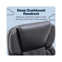 Ergonomic Chairs*Serta Garret Ergonomic Bonded Leather Swivel Executive Chair, (43520F) Space Gray
