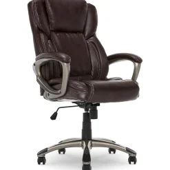 Ergonomic Chairs*Serta Garret Ergonomic Bonded Leather Swivel Executive Chair, (CHR200090) Biscuit Brown