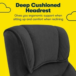 Ergonomic Chairs*Serta Hannah I Ergonomic Microfiber Swivel Executive Chair, (43670D) Black