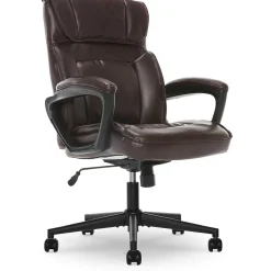 Ergonomic Chairs*Serta Hannah I Ergonomic Bonded Leather Swivel Executive Chair, (43670G) Biscuit