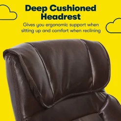 Office Chairs*Serta Hannah I Ergonomic Bonded Leather Swivel Executive Chair, (43670G) Biscuit