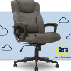 Ergonomic Chairs*Serta Hannah II Bonded Leather Executive Chair, (43672A) Gray