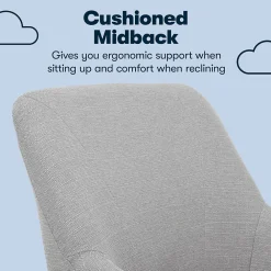 Office Chairs*Serta Leighton Fabric Home Office Chair, Light Gray (48371)