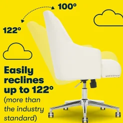 Office Chairs*Serta Leighton Fabric Home Office Chair, Ivory (48444)