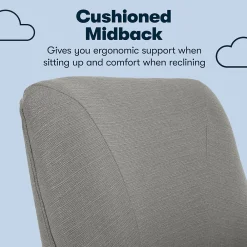 Office Chairs*Serta Leighton Fabric Home Office Chair, Medium Gray (48445)