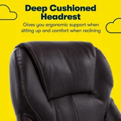 Ergonomic Chairs*Serta Manager's Office Chair, Puresoft® Faux Leather, Roasted Chestnut Brown (43669OSS)