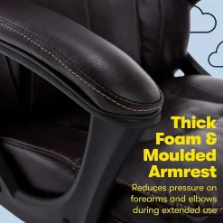 Ergonomic Chairs*Serta Manager's Office Chair, Puresoft® Faux Leather, Roasted Chestnut Brown (43669OSS)