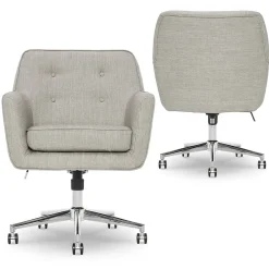 Office Chairs*Serta Style Ashland Fabric Swivel Computer and Desk Chair, (CHR100004) Light Gray