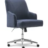 Office Chairs*Serta Style Leighton Fabric Fabric Swivel Computer and Desk Chair, Blue (47925A)