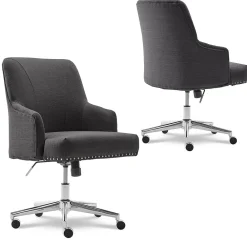 Office Chairs*Serta Style Leighton Fabric Swivel Home Office Chair, Graphite (47925B)
