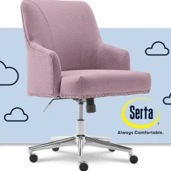 Office Chairs*Serta Style Leighton Fabric Swivel Home Office Chair, Lilac (47925D)