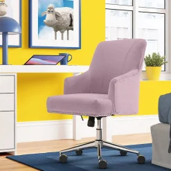 Office Chairs*Serta Style Leighton Fabric Swivel Home Office Chair, Lilac (47925D)
