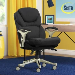 Ergonomic Chairs*Serta Works Ergonomic Fabric Swivel Executive Chair with Back in Motion Technology, (44186E) Dark Gray