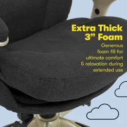 Ergonomic Chairs*Serta Works Ergonomic Fabric Swivel Executive Chair with Back in Motion Technology, (44186E) Dark Gray