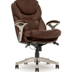 Ergonomic Chairs*Serta Works Ergonomic Faux Leather Swivel Executive Chair with Back in Motion Technology, (44186B) Chestnut