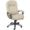 Office Chairs*Serta Works My Fit Ergonomic Bonded Leather Swivel Executive Chair, Ivory (48097A)