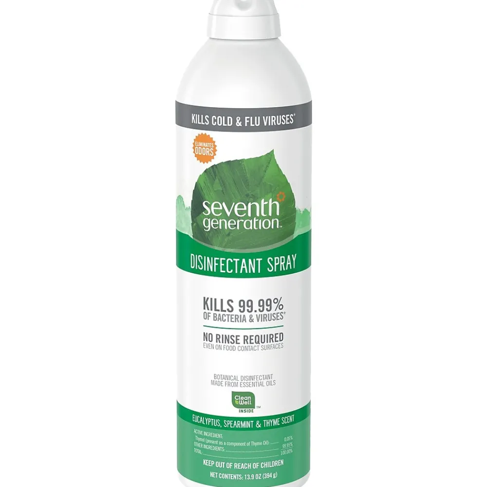 All-Purpose Cleaners & Spray Disinfectant, Eucalyptus, Spearmint & Thyme Scent, 13.9 Oz. (22981)<Seventh Generation Best