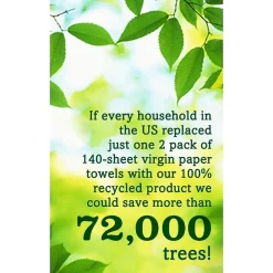 Seventh Generation Recycled Paper Towels, 2-ply, 120 Sheets/Roll, 6 Rolls/Pack (13737PK)