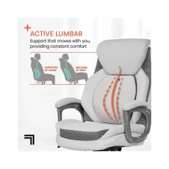 Ergonomic Chairs*Sharper Image S-600 Active Lumbar Ergonomic Bonded Leather Swivel Executive Massage Chair, (60098-OWHT) Off-White
