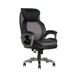 Ergonomic Chairs*Sharper Image S-600 Active Lumbar Ergonomic Bonded Leather Swivel Executive Massage Chair, (60098-BLK) Black