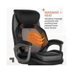 Ergonomic Chairs*Sharper Image S-600 Active Lumbar Ergonomic Bonded Leather Swivel Executive Massage Chair, (60098-BLK) Black