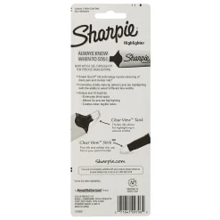 Highlighters|Sharpie Clear View Highlighter, Chisel Tip, Yellow, 3/Pack (1950745/2128217)