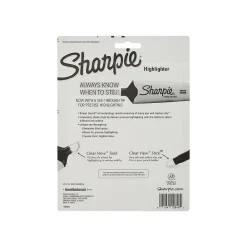 Highlighters|Sharpie Clear View Highlighter, Chisel Tip, Assorted, 8/Pack (1966798/2128218)