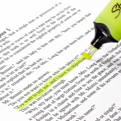 Highlighters|Sharpie Clear View Tank Highlighter, Chisel Tip, Yellow, Dozen (2128227/1897847)