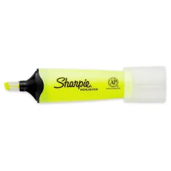 Highlighters|Sharpie Clear View Tank Highlighter, Chisel Tip, Yellow, 3/Pack (1904613/2128219)