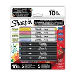Markers|Sharpie Creative Marker Collection, Chisel/Bullet Tips, Assorted Colors, 10/Pack (2205174)