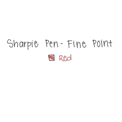 Pens|Sharpie Felt Pen, Fine Point, Red Ink, Dozen (1742665)