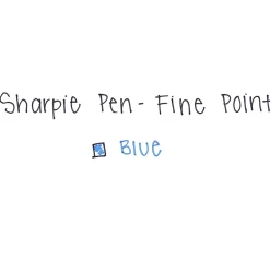Pens|Sharpie Felt Pen, Fine Point, 0.4 mm, Blue Ink, Dozen (1742664)
