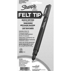 Pens|Sharpie Felt Pens, Fine Point, 0.4mm, Black Ink, 4/Pack (1742661)