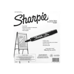 Markers|Sharpie Flip Chart Permanent Markers, Bullet Tip, Black, 8/Pack (1760445)