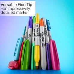 Markers|Sharpie Glam Pop Permanent Markers, Fine Tip, Assorted, 12/Pack (2185226)