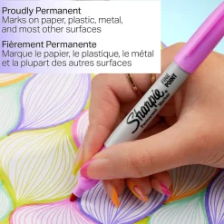 Markers|Sharpie Glam Pop Permanent Marker, Fine Tip, Assorted, 24/Pack (2185229)