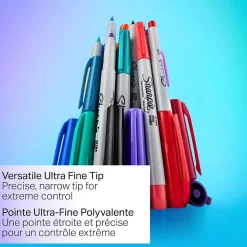 Markers|Sharpie Glam Pop Permanent Markers, Ultra Fine Tip, Assorted, 24/Pack (1949558)