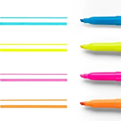Highlighters|Sharpie Highlighter, Chisel Point, Assorted, 4/Pack (27174)