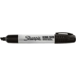 Markers|Sharpie King Size Permanent Markers, Chisel Tip, , 4/Pack (15661) Black