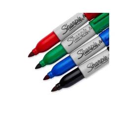 Markers|Sharpie Mini Permanent Markers, Fine Tip, Assorted, 4/Pack (35113)